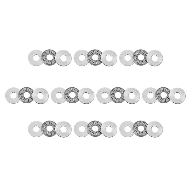 NTA411 Thrust Needle Roller Bearings 1/4 x 11/16 x 5/64-inch with Washer 10pcs NTA411 Thrust Needle Roller Bearings 1/4 x 11/16 x 5/64-inch with Washer 10pcs